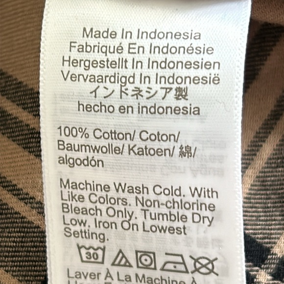 J Crew Plaid Fitted Blouse w Pocket Tan & Black Fall '23 Style - Picture 12 of 14